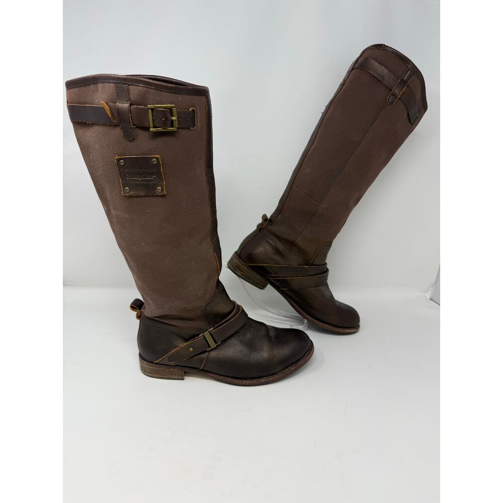 CAT by Catepillar Corrine Canvas and Leather Riding Boot size 6.5